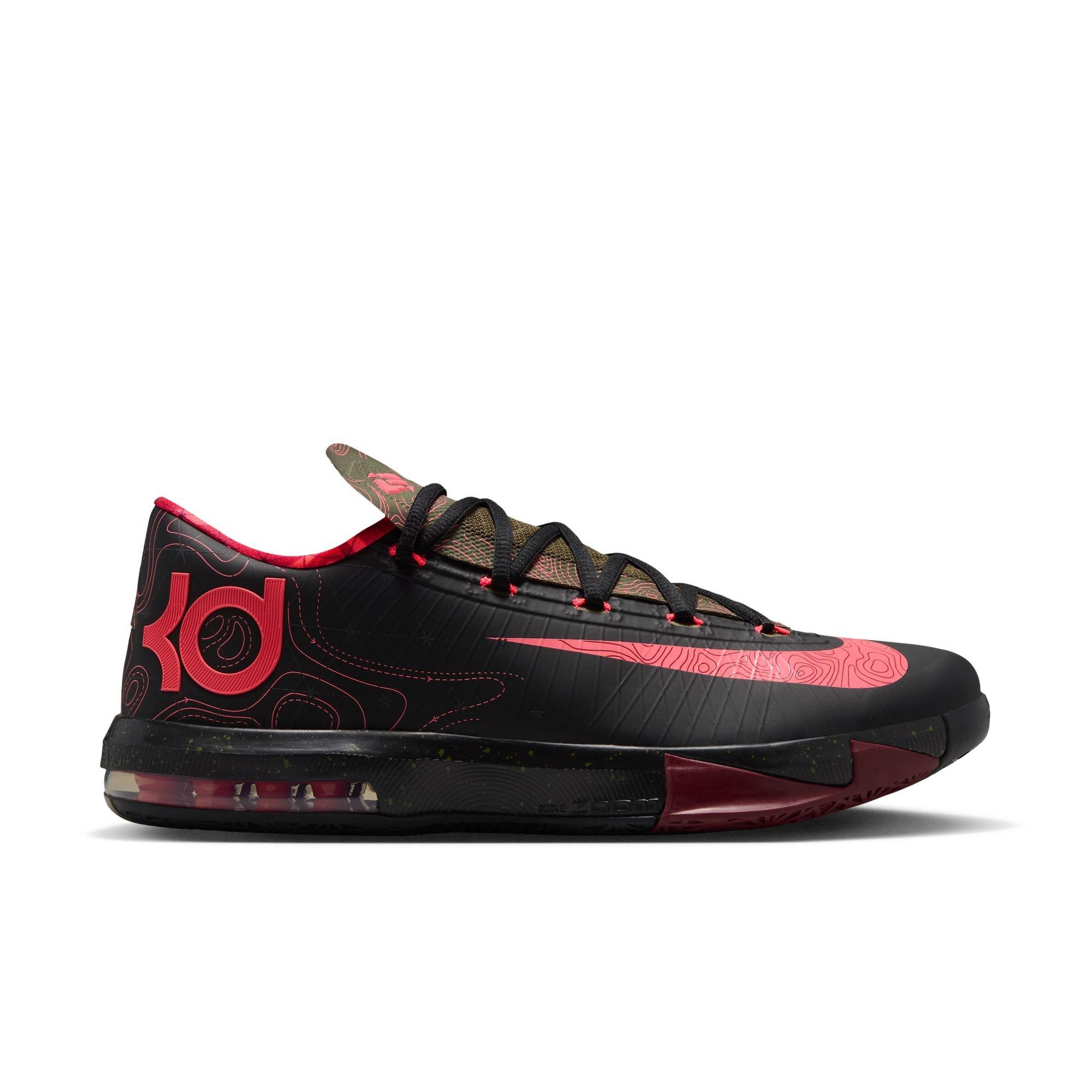 Nike KD 6 "Meteorology" Men's Shoe - BLACK/ATOMIC RED/MEDIUM OLIVE/NOBLE RED